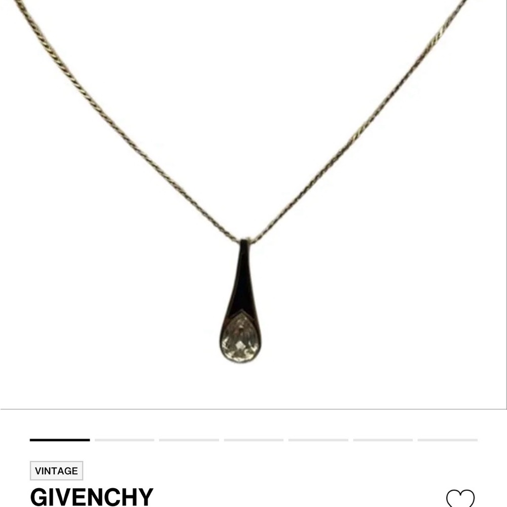 Givenchy Black and Crystal ( not real gold) Necklace
